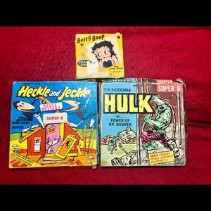 3 vintage 8 mm cartoon films in original box’swork